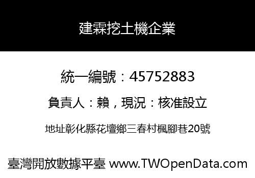 建霖挖土機企業