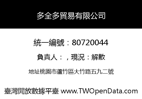 多全多貿易有限公司