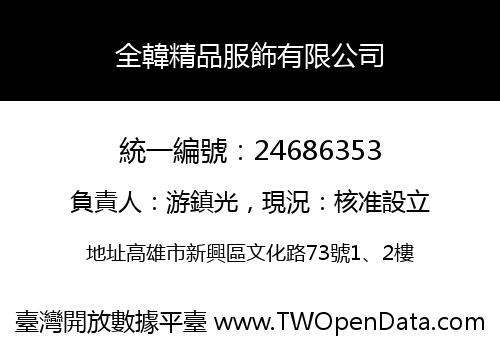全韓精品服飾有限公司