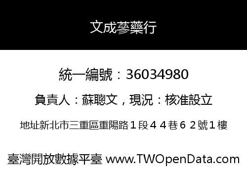 文成蔘藥行
