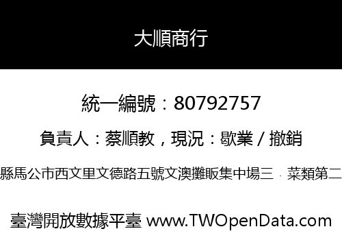 大順商行