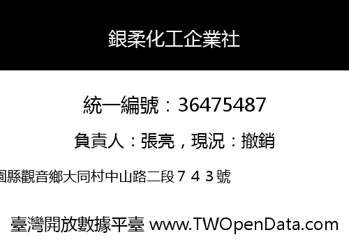 銀柔化工企業社