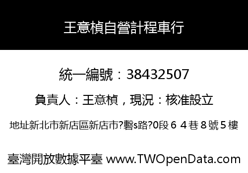 王意楨自營計程車行