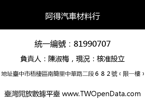阿得汽車材料行