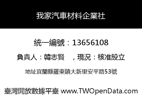 我家汽車材料企業社