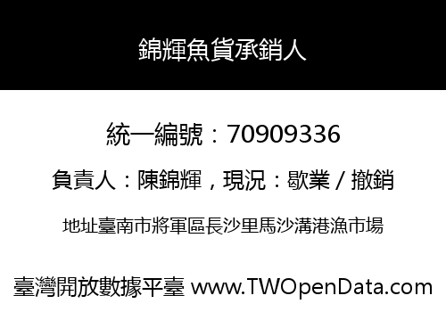 錦輝魚貨承銷人
