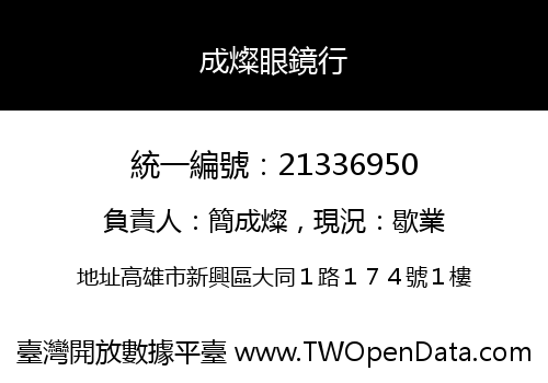 成燦眼鏡行
