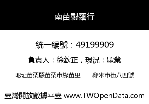南苗製麵行