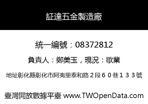 証達五金製造廠