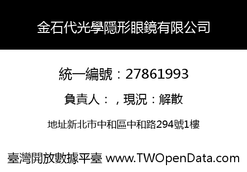 金石代光學隱形眼鏡有限公司