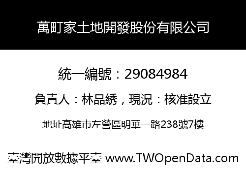 萬町家土地開發股份有限公司