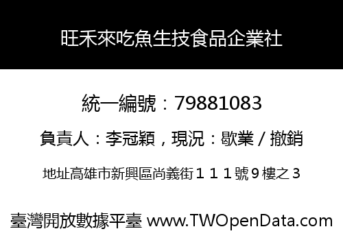 旺禾來吃魚生技食品企業社