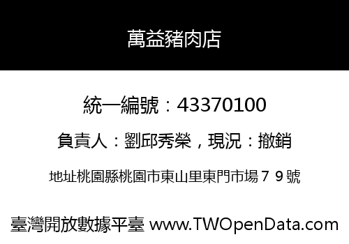 萬益豬肉店