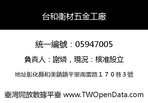 台和衛材五金工廠