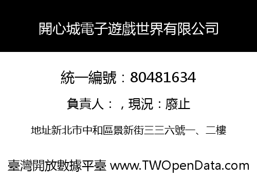 開心城電子遊戲世界有限公司