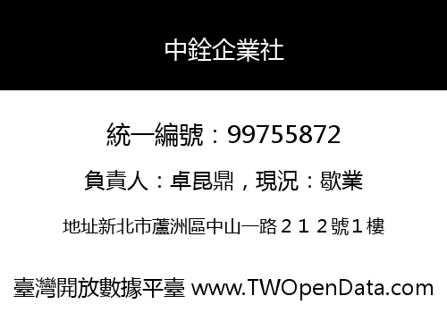 中銓企業社