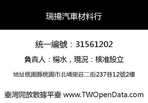 瑞揚汽車材料行
