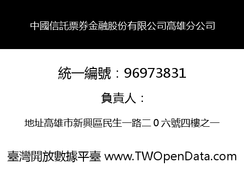 中國信託票券金融股份有限公司高雄分公司