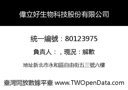 偉立好生物科技股份有限公司