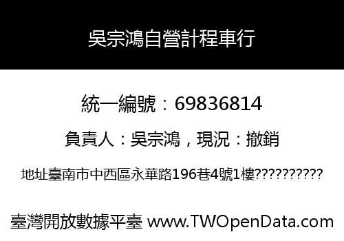 吳宗鴻自營計程車行