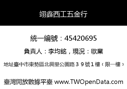 翊鑫西工五金行