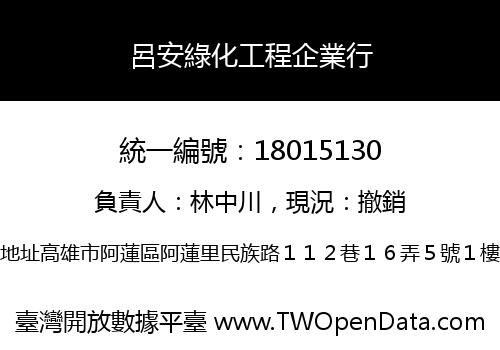 呂安綠化工程企業行