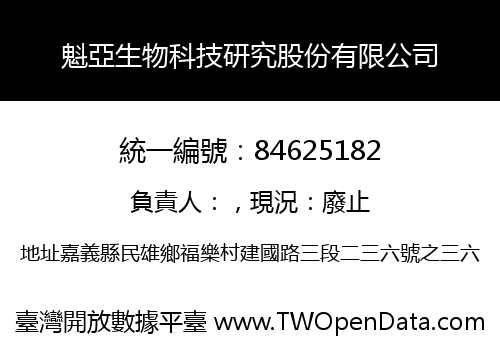 魁亞生物科技研究股份有限公司