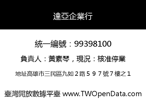 達亞企業行