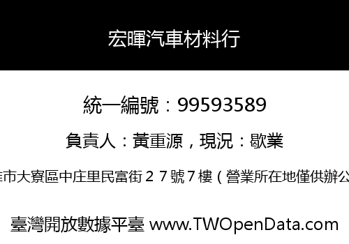宏暉汽車材料行
