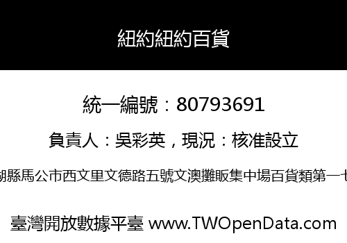 紐約紐約百貨