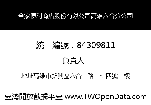 全家便利商店股份有限公司高雄六合分公司