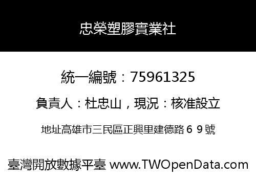 忠榮塑膠實業社