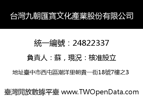 台灣九朝匯寶文化產業股份有限公司