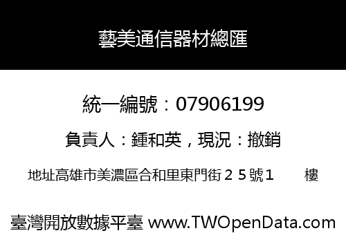 藝美通信器材總匯