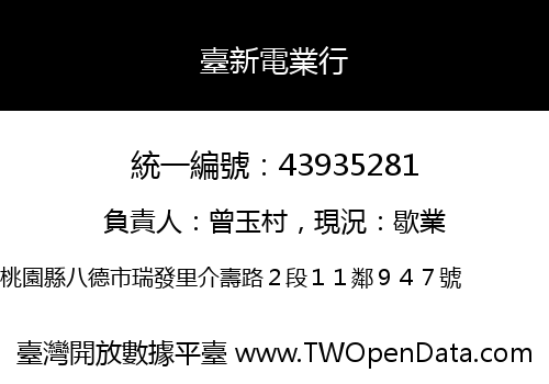 臺新電業行