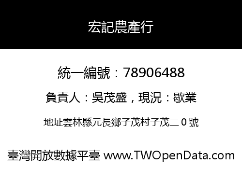 宏記農產行