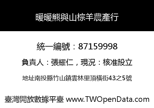 暖暖熊與山棕羊農產行