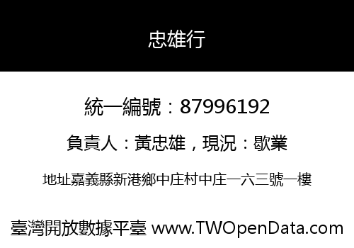 忠雄行