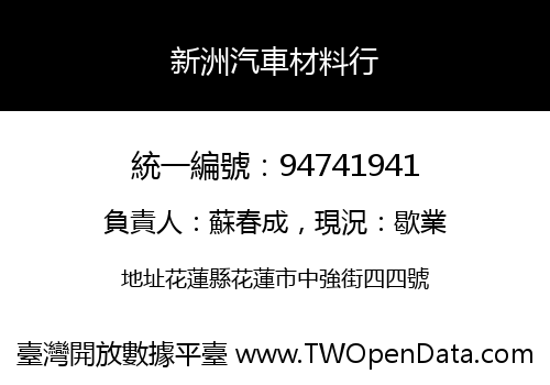 新洲汽車材料行