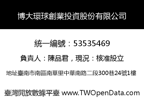 博大環球創業投資股份有限公司
