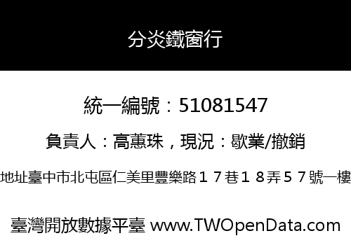 分炎鐵窗行