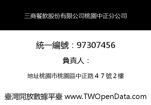 三商餐飲股份有限公司桃園中正分公司