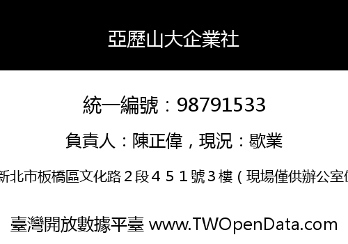 亞歷山大企業社