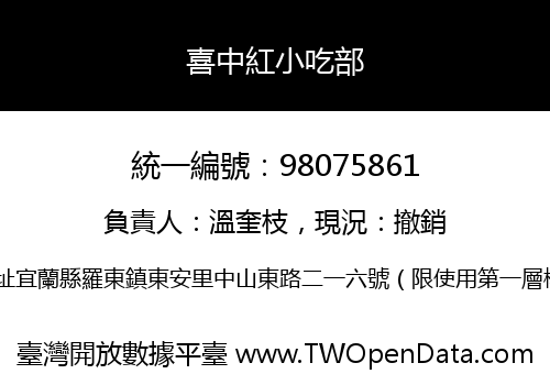 喜中紅小吃部