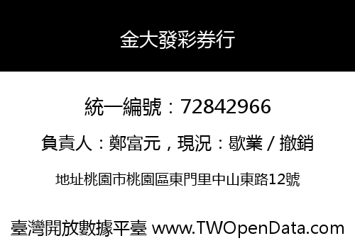 金大發彩券行