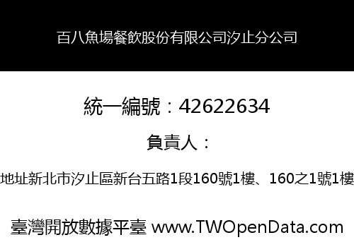 百八魚場餐飲股份有限公司汐止分公司