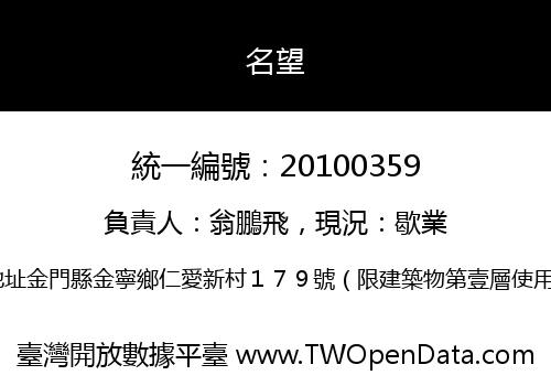 名望