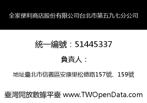 全家便利商店股份有限公司台北市第五九七分公司