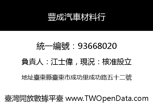 豐成汽車材料行