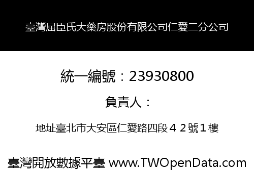 臺灣屈臣氏大藥房股份有限公司仁愛二分公司